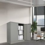 Metāla sānu skapis Universāls uzglabāšanas skapis Stefan, pelēks