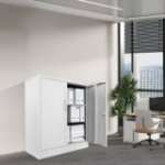 Metāla sānu skapis Universāls uzglabāšanas skapis Stefan, balts