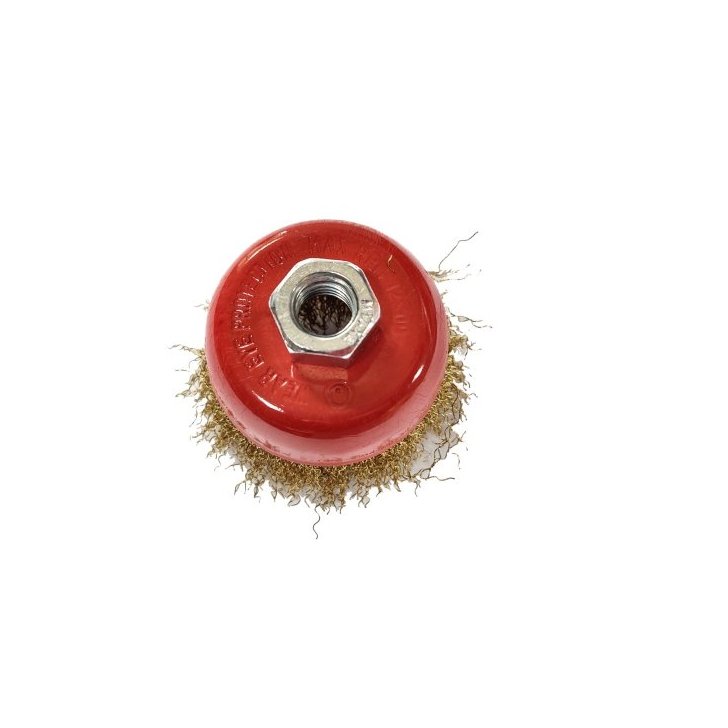 Frontālā birste 65mm misiņa stieple tēraudam