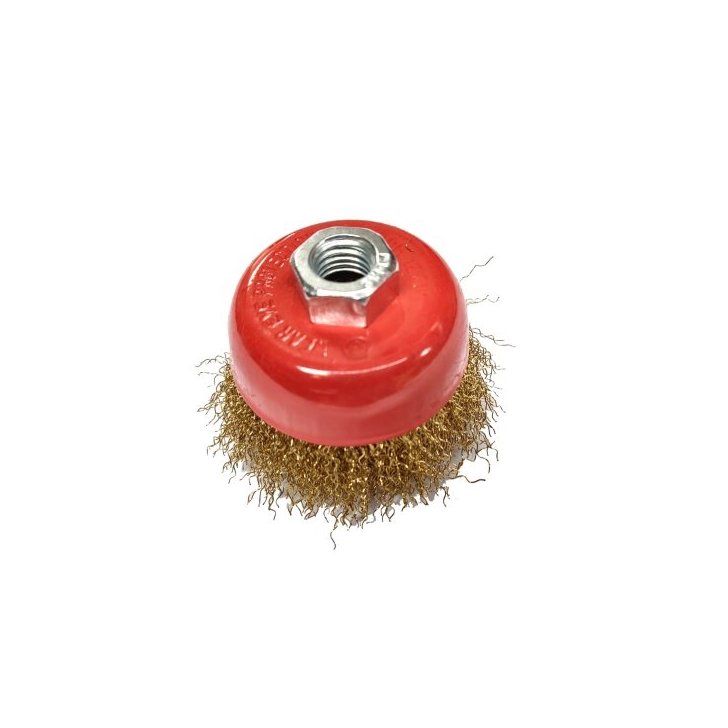 Frontālā birste misiņota stieple 75mm tēraudam