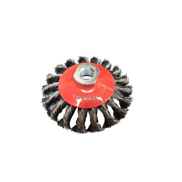 Sānu stiepļu birste metālam tēraudam 100mm M14