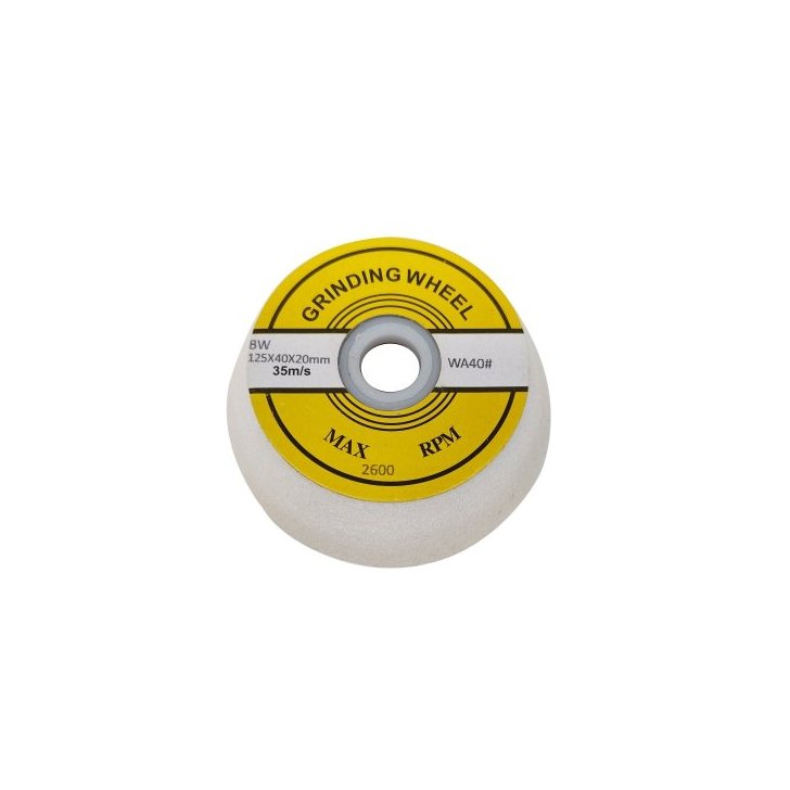 Slīpripa slīpēšanas akmens balts 125x40x20 gr.46