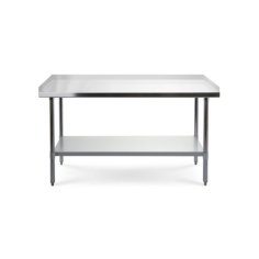 Darba galds ar 3 malām, 180x60 cm nerūsējošā tērauda virsma + plaukta regulēšana