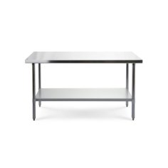 Darba galds 180x60 cm ar nerūsējošā tērauda virsmu ar regulējamu plauktu