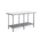 Gaļas sadalīšanas galds 180x60 cm, miesnieka, nerūsējošais tērauds un polietilēns