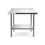 Darba galds 90x60 cm ar sienas malu un nerūsējošā tērauda virsmu