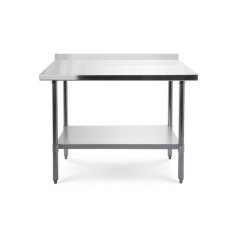 Darba galds 1200x600 mm ar sienas malu un nerūsējošā tērauda virsmu