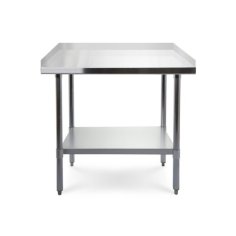 Darba galds ar 3 malām, 90x60 cm nerūsējošā tērauda virsma ar regulējamu plauktu