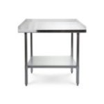 Darba galds ar 3 malām, 90x60 cm nerūsējošā tērauda virsma ar regulējamu plauktu