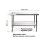 Darba galds 150x70 cm, nerūsējošā tērauda virsma