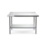 Darba galds, 150x70 cm nerūsējošā tērauda virsma + plaukta regulēšana