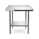 Darba galds ar 3 malām, 70x70 cm nerūsējošā tērauda virsma