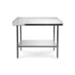 Darba galds ar 3 malām, 120x70 cm nerūsējošā tērauda virsma