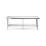 Darba galds ar 3 malām, 240x70 cm nerūsējošā tērauda virsma