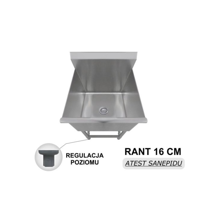 Vanna 60 cm, 120 litri, no nerūsējošā tērauda, izlietne