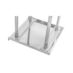 Stūra darba galds ar sienas malu, 90x90 cm nerūsējošā tērauda virsma