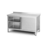 Skapītis-kabinets ar sienas malu 150 cm ar nerūsējošā tērauda darba virsmu