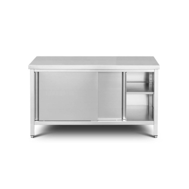 Skapītis-kabinets 150 cm ar nerūsējošā tērauda darba virsmu