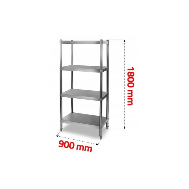 Gastronomijas plaukts 90x180 cm no nerūsējošā tērauda