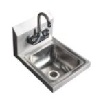 Izlietne-baseins 30x40 cm no nerūsējošā tērauda ar maisītāju, piekaramā izlietne