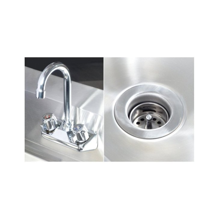 Izlietne-baseins 30x40 cm no nerūsējošā tērauda ar maisītāju, piekaramā izlietne