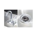 Izlietne-baseins 30x40 cm no nerūsējošā tērauda ar maisītāju, piekaramā izlietne