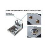 Izlietne-baseins 30x40 cm no nerūsējošā tērauda ar maisītāju, piekaramā izlietne