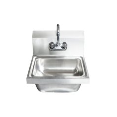 Izlietne-baseins 43x39 cm no nerūsējošā tērauda ar maisītāju, piekaramā izlietne 2