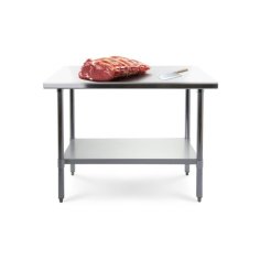 Gaļas sadalīšanas galds 1200x600 mm, miesnieka, nerūsējošais tērauds un polietilēns