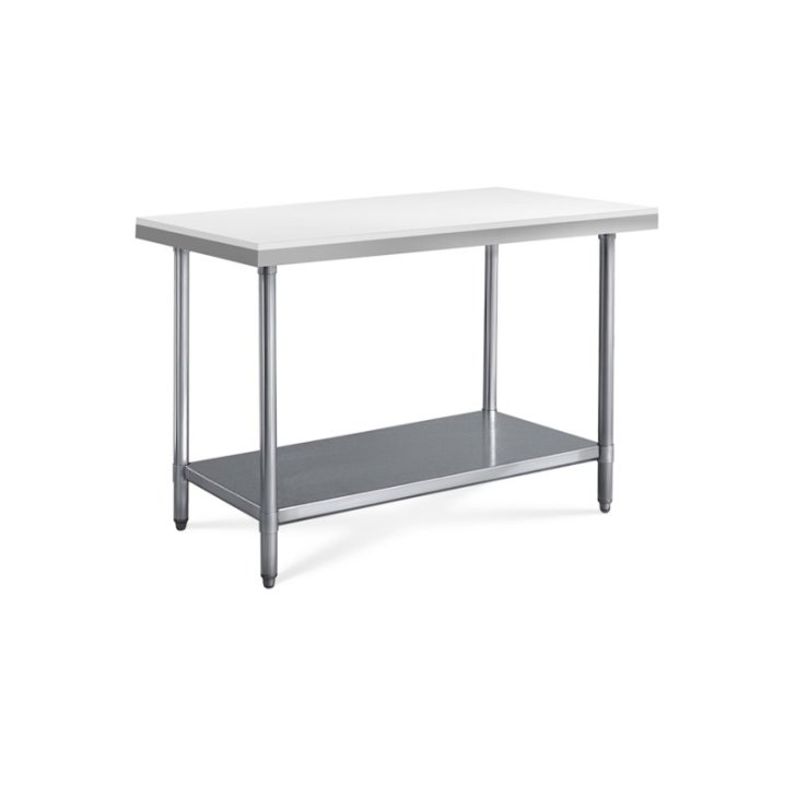 Gaļas sadalīšanas galds 150x60 cm, miesnieka, nerūsējošais tērauds un polietilēns