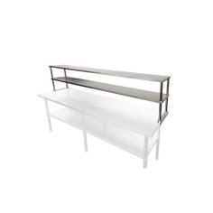 Nerūsējošā tērauda virsbūve ar plauktu 90x30 cm darba galdam 2