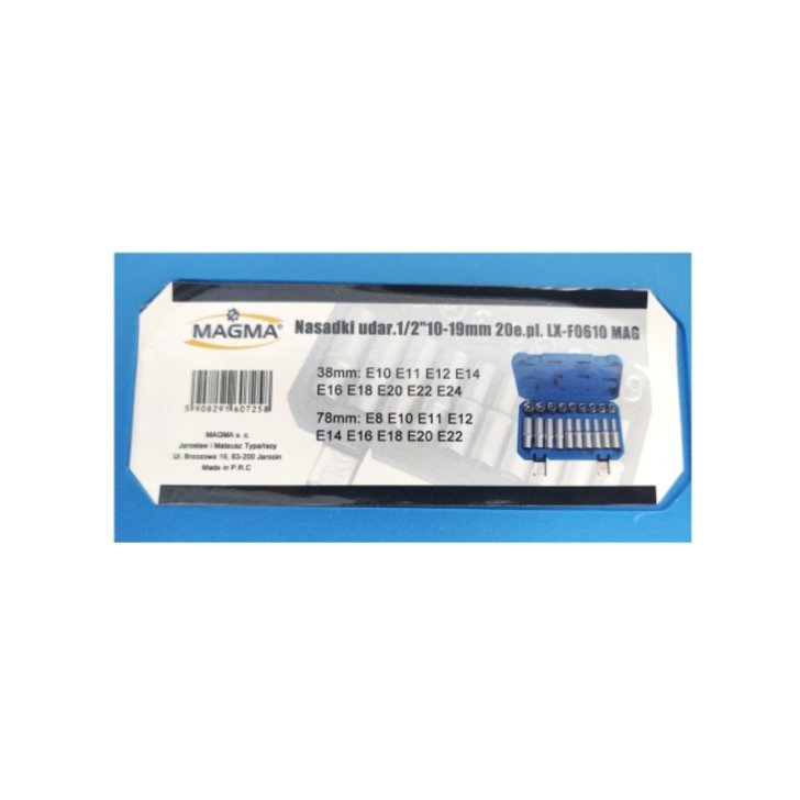 TORX uzgriežņu atslēgas 20 gab. 1/2 E8-E24 ligzdas