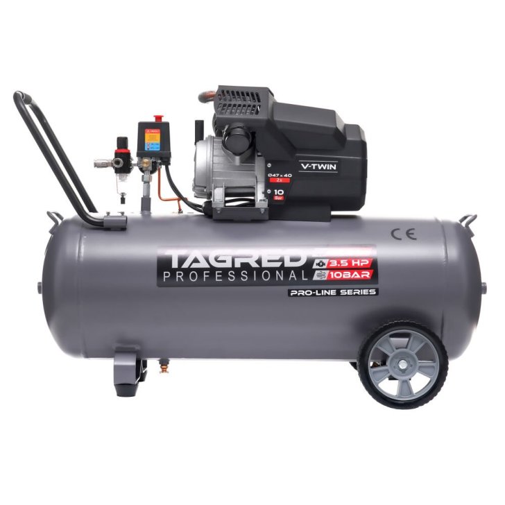 Kompresors 100L, 640 l/min, 3.5 kW/2.6 kW, 230V, 10 bar