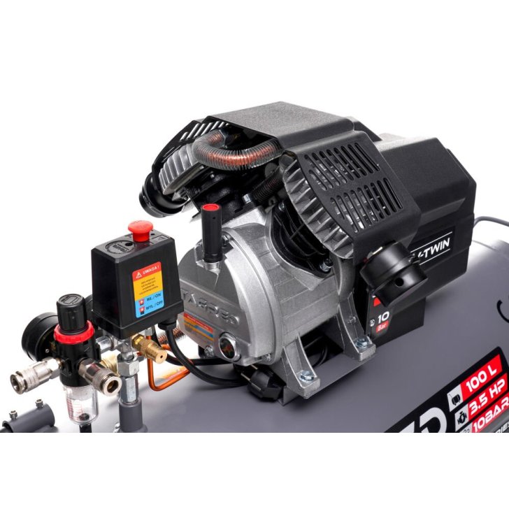 Kompresors 100L, 640 l/min, 3.5 kW/2.6 kW, 230V, 10 bar