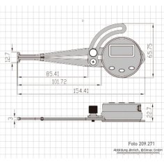 Digitālais mērīšanas indikators 12,7 - 165 mm 2