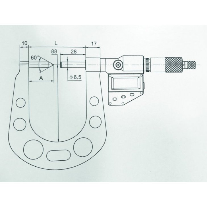 Digitālais mikrometrs Gimex 7,6 - 33 mm, 0,001 mm