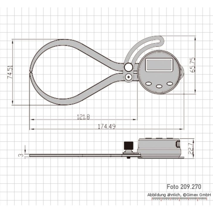 Digitālā āra ātrās mērīšanas zonde Gimex 0 - 150 mm