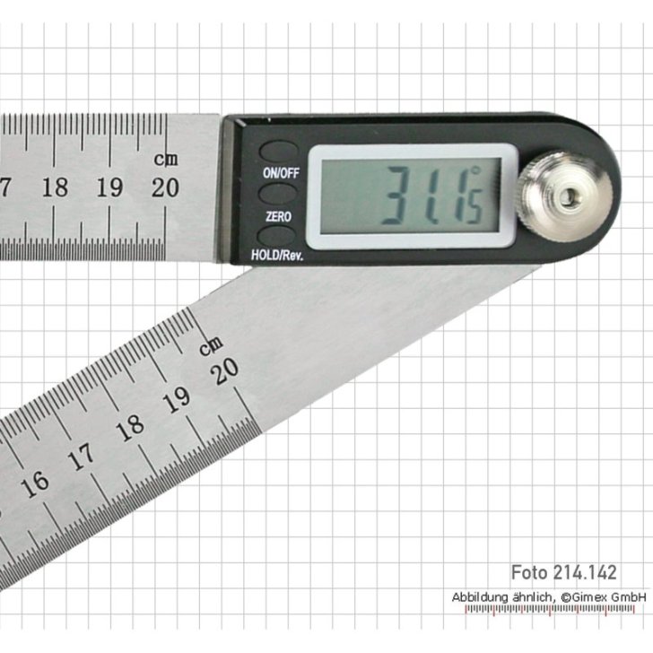 Digitāls slīpuma leņķis, 200 mm