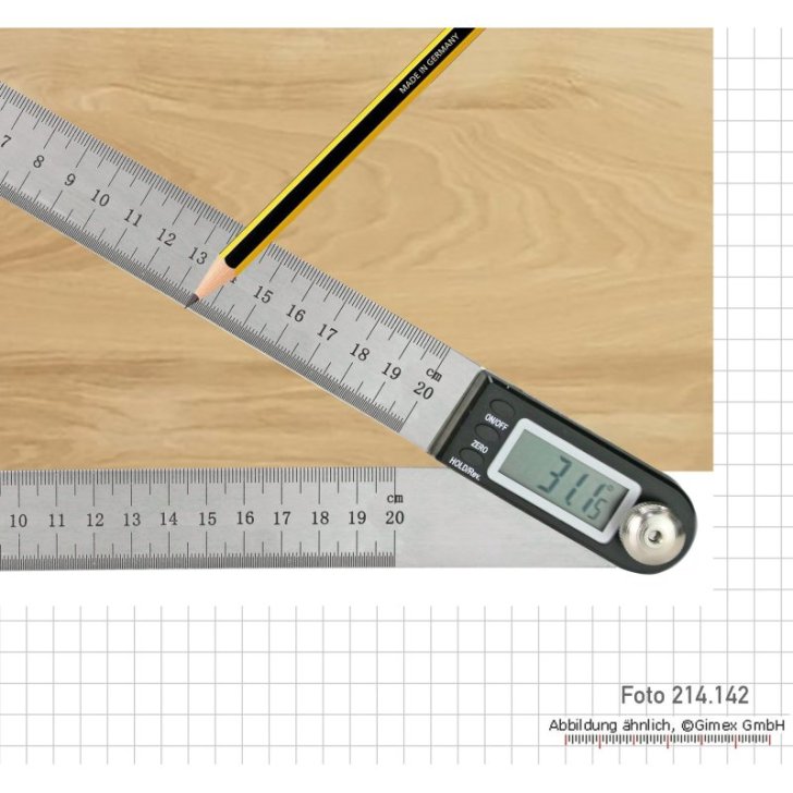 Digitāls slīpuma leņķis, 200 mm