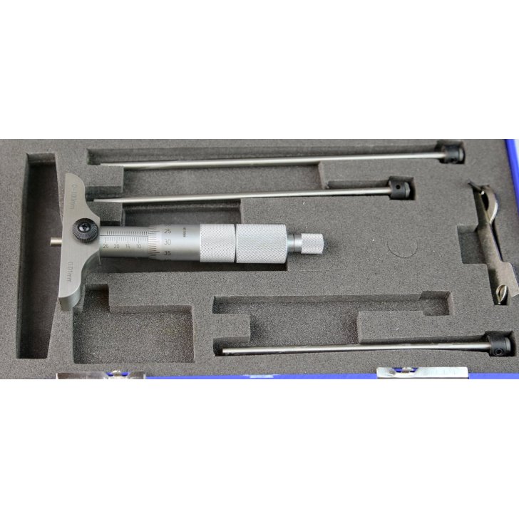 Dziļuma mikrometri, 0 - 100 mm