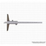 Dziļuma nonija bīdmērs 150 x 100 mm, 0.025 mm