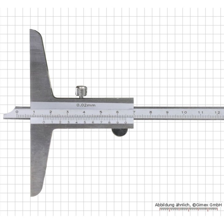 Dziļuma nonija bīdmērs 300 x 100 mm, 0.02 mm