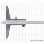 Dziļuma nonija bīdmērs 300 x 100 mm, 0.02 mm