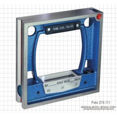 Precīzais inženieru līmeņrādis, nolasījums 0.02 mm, 150 x 150 mm