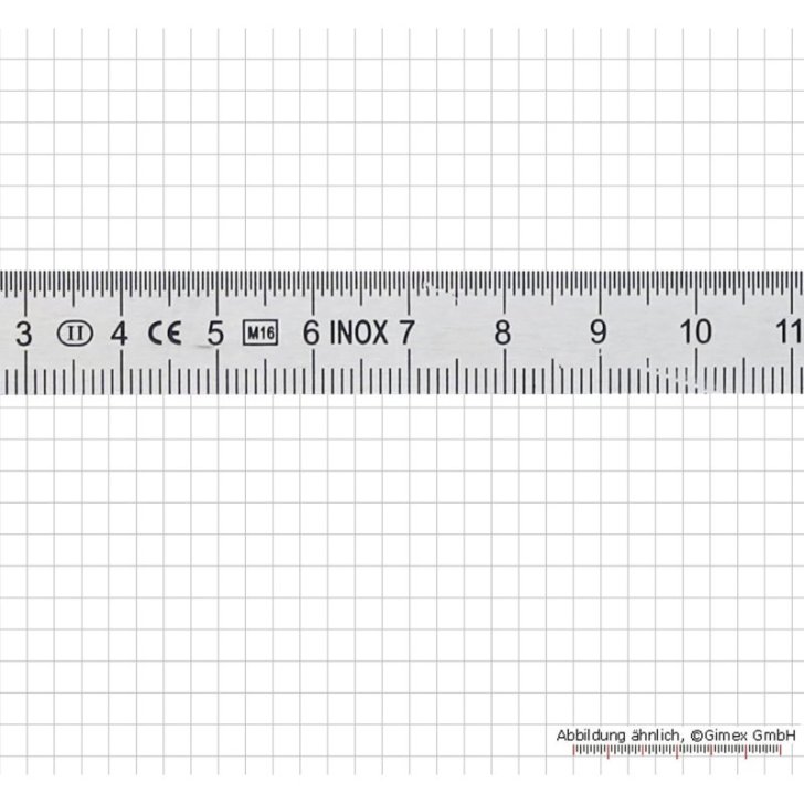Tērauda lineāls, INOX, stingrs (ciets) modelis, 2000x30x1,2 mm