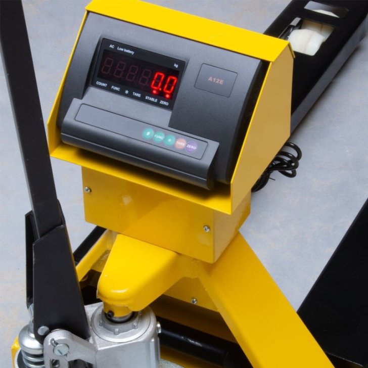 P3000W Palešu ratiņi, palešu pacēlājs ar svariem Viber-System, 3000 kg