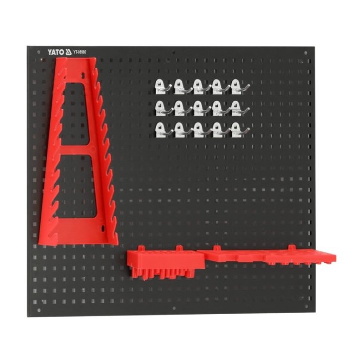 Instrumentu panelis YATO, YT-08980, 2 metāla paneļi 550x455 mm, 32 uzglabāšanas aksesuāri