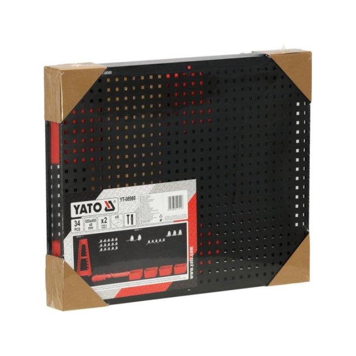 Instrumentu panelis YATO, YT-08980, 2 metāla paneļi 550x455 mm, 32 uzglabāšanas aksesuāri