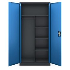 DAWID metāla saimniecības skapis DAWID 900 x 1850 x 450 mm, antracīta zila 2