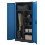 DAWID metāla saimniecības skapis DAWID 900 x 1850 x 450 mm, antracīta zila